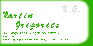martin gregorics business card